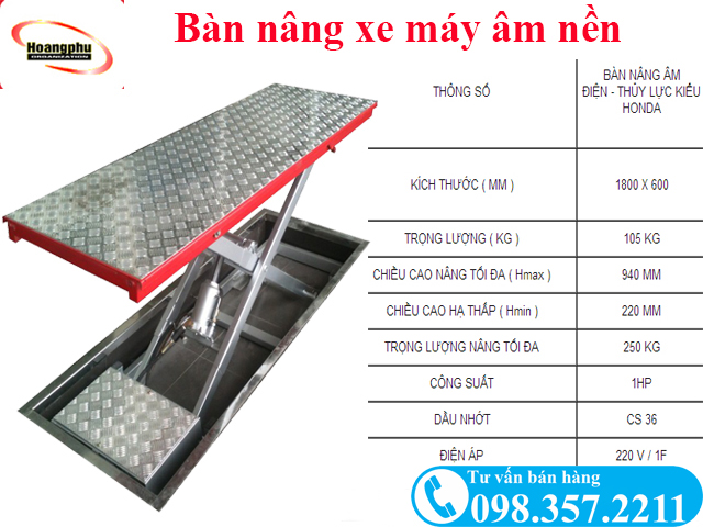 Bàn nâng sửa xe máy âm nền